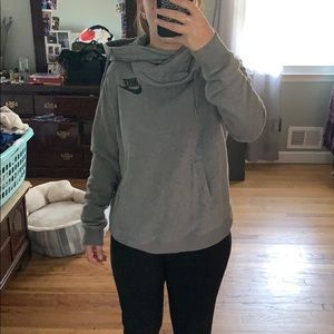Gray Nike Sweatshirt, crossover neck style